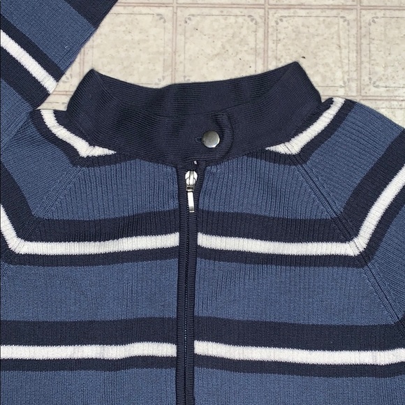 sweater blue,dark blue and white, with zipper - Picture 11 of 13